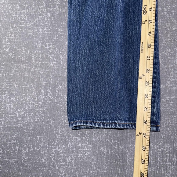 Levis 501 Jeans Mens 32x27 Blue Denim Button Fly Straight Leg Classic Fit - Picture 6 of 8